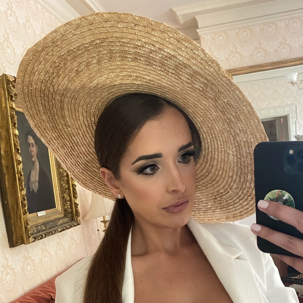 Straw Wide Boater Hat